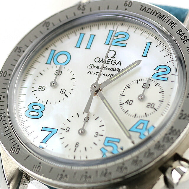 中古 オメガ OMEGA スピードマスター リデュースド クロノグラフ マザーオブパール文字盤 ボーイズ 3834.71.33 アナログ 腕時計 ブランド メンズ UW-OM-SP-00008