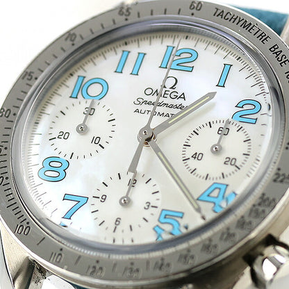 中古 オメガ OMEGA スピードマスター リデュースド クロノグラフ マザーオブパール文字盤 ボーイズ 3834.71.33 アナログ 腕時計 ブランド メンズ UW-OM-SP-00008