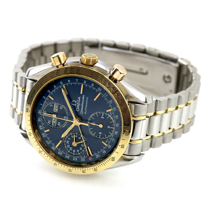 中古 OH 外装仕上げ済 オメガ OMEGA スピードマスター デイデイト 39mm コンビ K18コンビ トリプルカレンダー 18金 3321.80 腕時計 メンズ UW-OM-SP-00010