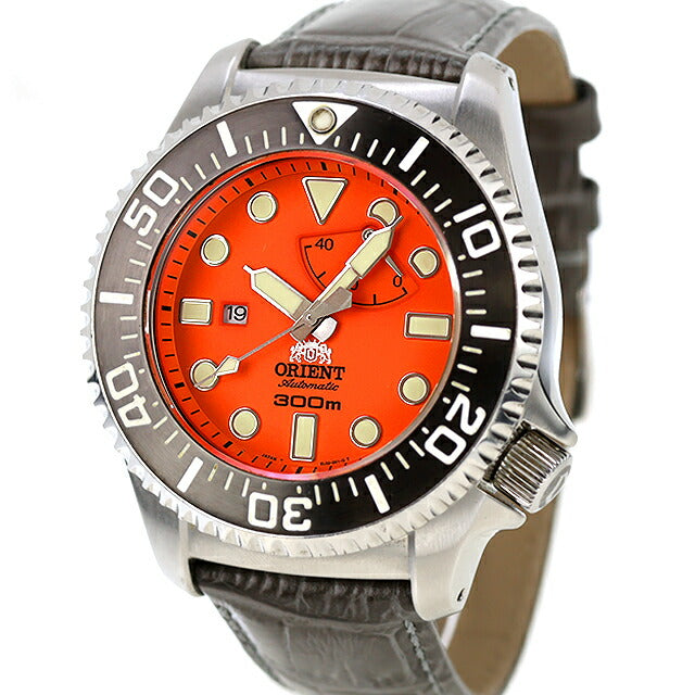 中古 オリエント ORIENT 300m飽和潜水用 ダイバーズ 社外ベルト WV0051EL アナログ 腕時計 ブランド メンズ オレンジ UW-OR-OT-00008