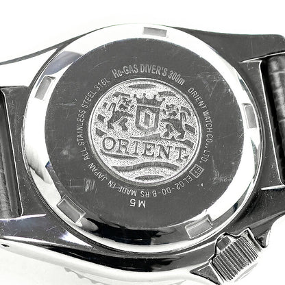 中古 オリエント ORIENT 300m飽和潜水用 ダイバーズ 社外ベルト WV0051EL アナログ 腕時計 ブランド メンズ オレンジ UW-OR-OT-00008