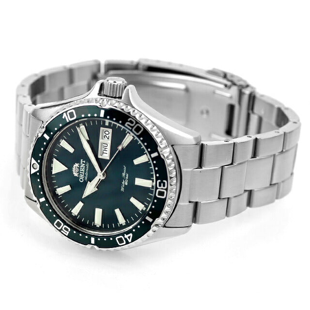 中古 美品 オリエント ORIENT スポーツ MAKO マコ ダイバーズウォッチ 自動巻き RN-AA0808E アナログ 腕時計 ブランド メンズ グリーン UW-OR-OT-00009