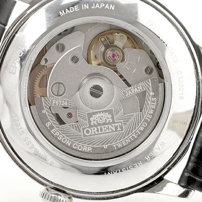 中古 美品 オリエント ORIENT バンビーノ 36mm ストア限定モデル Bambino RN-AC0M03S アナログ 腕時計 ブランド メンズ シルバー ブラック UW-OR-OT-00012