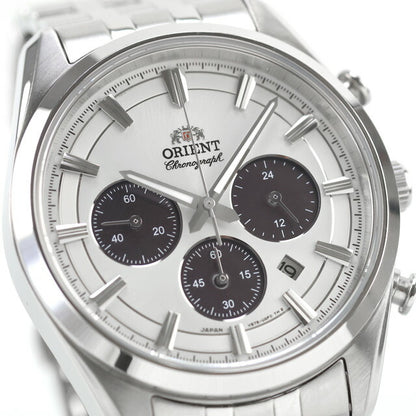 中古 美品 オリエント ORIENT コンテンポラリー ソーラーパワード クロノグラフ パンダ RN-TX0305S 多針アナログ RN-TX0305S 腕時計 メンズ UW-OR-OT-00019
