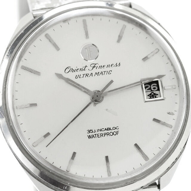 Used Overhauled Orient Finesse Ultramatic Day Date 35 Stone 012402 Analog Watch Brand Men&
