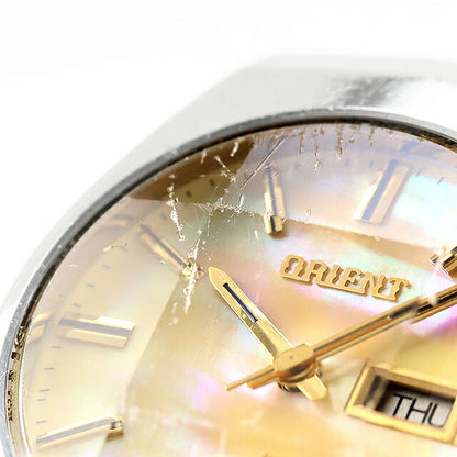 二手大修 Orient Chrono Ace 墨西哥贝壳表盘复古 H429-30260 模拟手表品牌男式 UW-OR-OT-00030