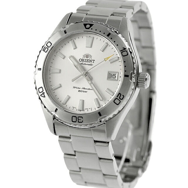 中古 美品 オリエント ORIENT マコ 40 ダイバーデザイン アナログ 腕時計 ブランド メンズ ホワイト UW-OR-OT-00031