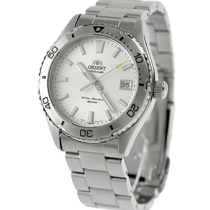 中古 美品 オリエント ORIENT マコ 40 ダイバーデザイン アナログ 腕時計 ブランド メンズ ホワイト UW-OR-OT-00031