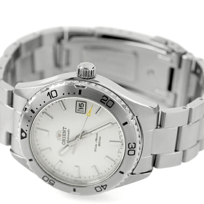 中古 美品 オリエント ORIENT マコ 40 ダイバーデザイン アナログ 腕時計 ブランド メンズ ホワイト UW-OR-OT-00031