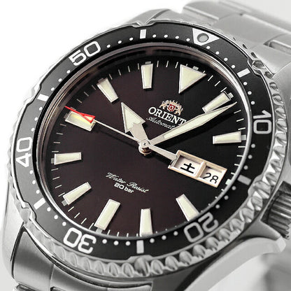 中古 オリエント ORIENT スポーツ マコ3 カマス ダイバーズデザイン デイデイト RN-AA0001B アナログ 腕時計 ブランド メンズ ブラック UW-OR-OT-00032