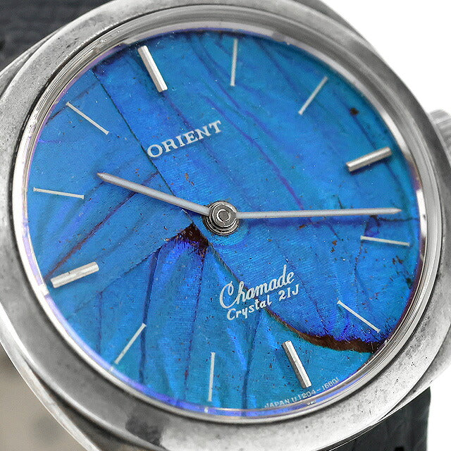 中古 希少 オリエント ORIENT シャマード モルフォ蝶文字盤 SV925 銀無垢 スターリングシルバー 1970年代 I120-17900 アナログ 腕時計 メンズ UW-OR-OT-00034