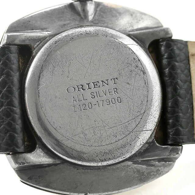 中古 希少 オリエント ORIENT シャマード モルフォ蝶文字盤 SV925 銀無垢 スターリングシルバー 1970年代 I120-17900 アナログ 腕時計 メンズ UW-OR-OT-00034