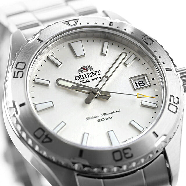 中古 美品 オリエント ORIENT マコ 40 ダイバーデザイン RN-AC0Q03S アナログ 腕時計 ブランド メンズ シルバー UW-OR-OT-00035