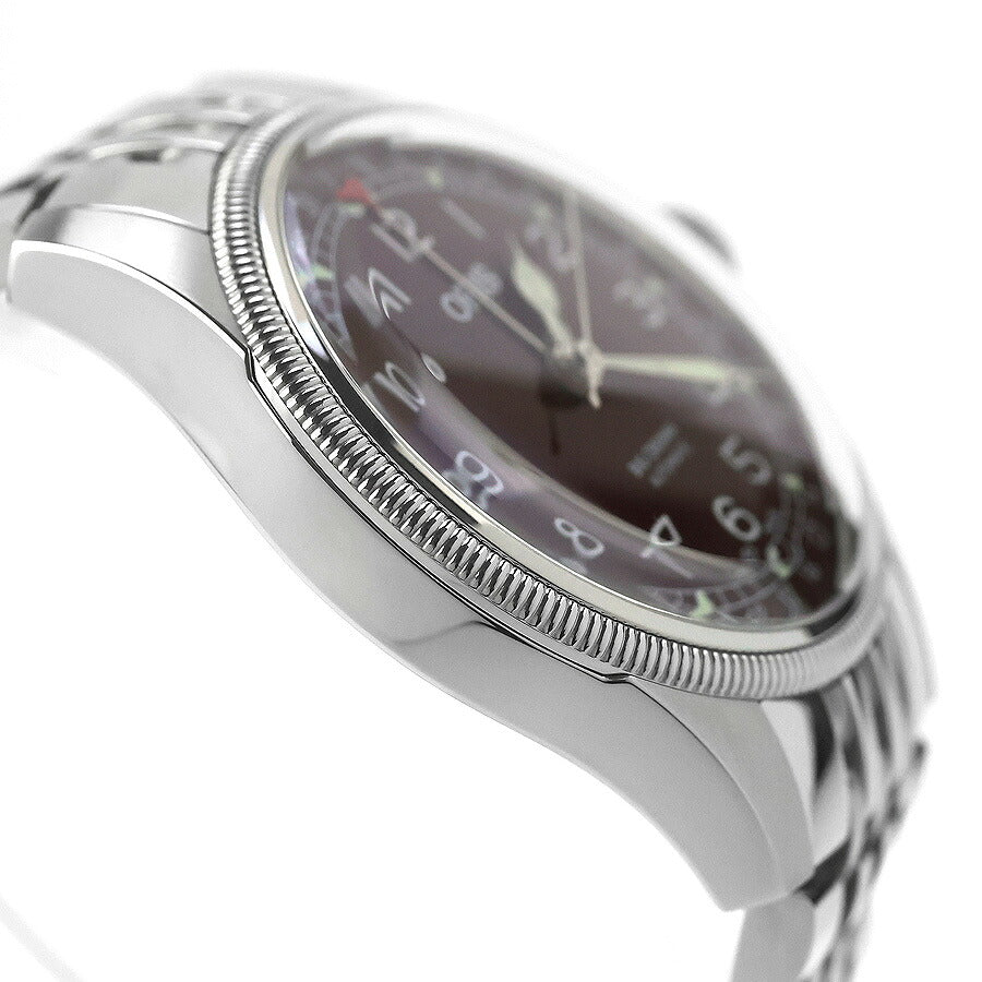 中古 オリス ORIS ビッグクラウン ポインターデイト 40mm レッドダイヤル ブレスレット 754 7741 4068 アナログ 腕時計 ブランド メンズ ワインレッド UW-OS-BC-00001