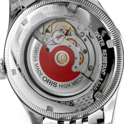 中古 オリス ORIS ビッグクラウン ポインターデイト 40mm レッドダイヤル ブレスレット 754 7741 4068 アナログ 腕時計 ブランド メンズ ワインレッド UW-OS-BC-00001