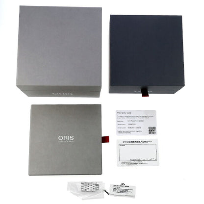 中古 オリス ORIS ビッグクラウン ポインターデイト 40mm レッドダイヤル ブレスレット 754 7741 4068 アナログ 腕時計 ブランド メンズ ワインレッド UW-OS-BC-00001