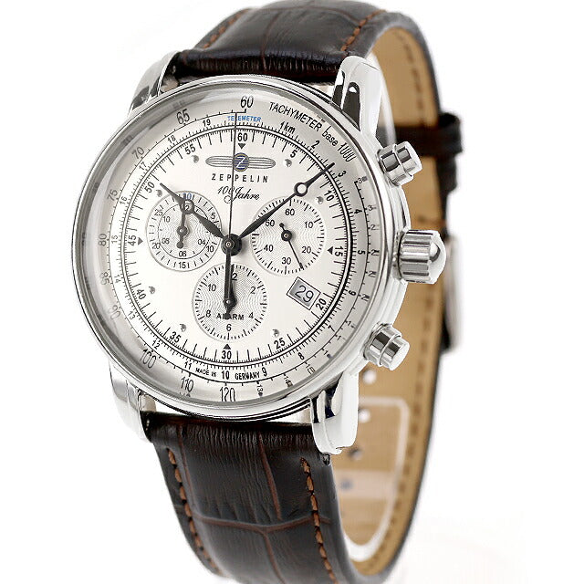 中古 ツェッペリン ZEPPELIN ツェッペリン 100周年記念モデル クロノ 100Jahre アラーム 7680-1 多針アナログ 腕時計 ブランド メンズ UW-OTH-00052