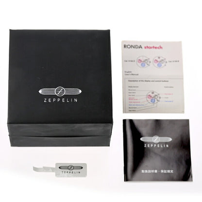 中古 ツェッペリン ZEPPELIN ツェッペリン 100周年記念モデル クロノ 100Jahre アラーム 7680-1 多針アナログ 腕時計 ブランド メンズ UW-OTH-00052