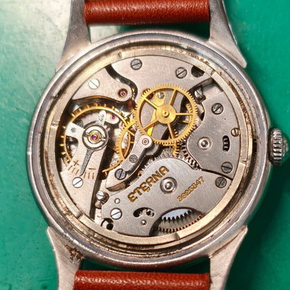 中古 レア エテルナ ETERNA ビンテージ リダンダイヤル ファンシーラグ セイタケケース 520 アナログ 腕時計 ブランド メンズ UW-OTH-00053