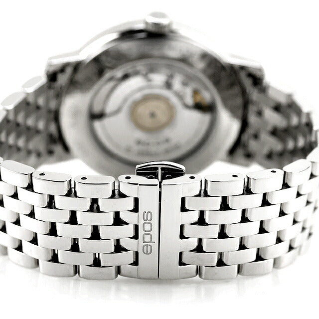 中古 超美品 エポス EPOS オリジナーレ 3針デイト シンプル スイス製自動巻き ETA 3387RSLM アナログ 腕時計 ブランド メンズ ホワイト UW-OTH-00060