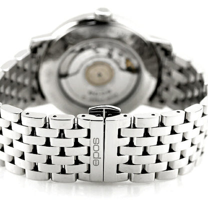 中古 超美品 エポス EPOS オリジナーレ 3針デイト シンプル スイス製自動巻き ETA 3387RSLM アナログ 腕時計 ブランド メンズ ホワイト UW-OTH-00060