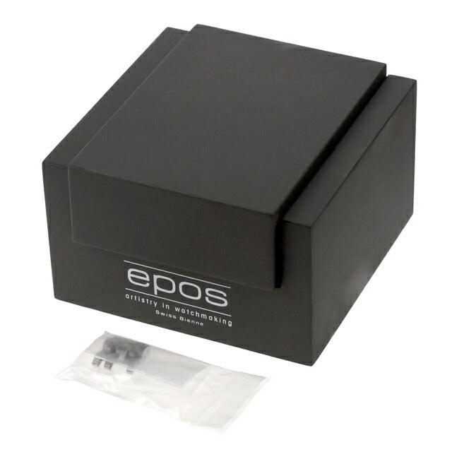 中古 超美品 エポス EPOS オリジナーレ 3針デイト シンプル スイス製自動巻き ETA 3387RSLM アナログ 腕時計 ブランド メンズ ホワイト UW-OTH-00060