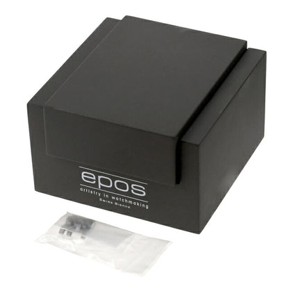 中古 超美品 エポス EPOS オリジナーレ 3針デイト シンプル スイス製自動巻き ETA 3387RSLM アナログ 腕時計 ブランド メンズ ホワイト UW-OTH-00060