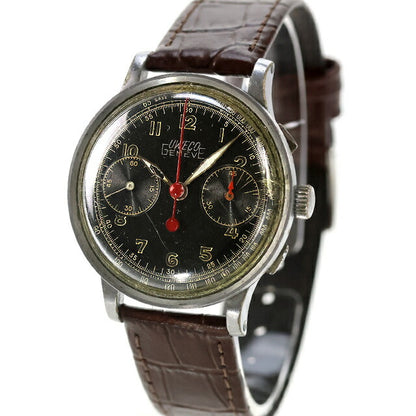 Used UWECO Compax Cal.385 Hand-wound Chronograph Universal Geneve Cal.385 Analog Watch Brand Men&