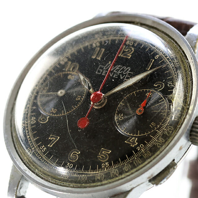 Used UWECO Compax Cal.385 Hand-wound Chronograph Universal Geneve Cal.385 Analog Watch Brand Men&