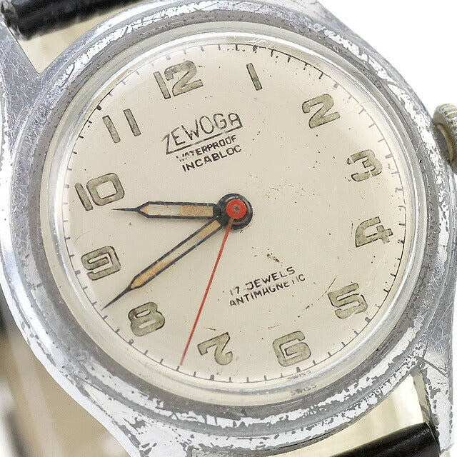 中古 ZEWOGA ZEWOGA Cal.49 ピタゴラス ミネルヴァ製 手巻き センターセコンド ミリタリー Cal.49 アナログ 腕時計 ブランド メンズ UW-OTH-00063