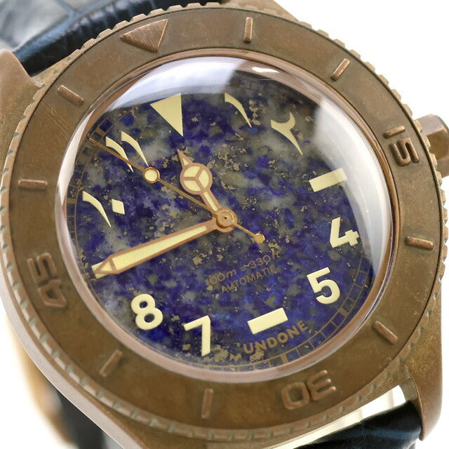 中古 レア UNDONE UNDONE アラビアン・ナイト ラピスラズリダイヤル 限定モデル ブロンズ 青銅 アラビアン・ナイト 腕時計 ブランド メンズ UW-OTH-00064