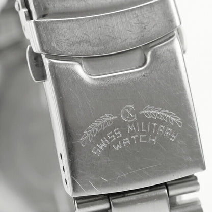 中古 スイスミリタリー SWISS MILITARY シーウルフ1 Seawolf I 1000m クロノグラフ スイス製 アナログ 腕時計 ブランド メンズ ベージュ UW-OTH-00067