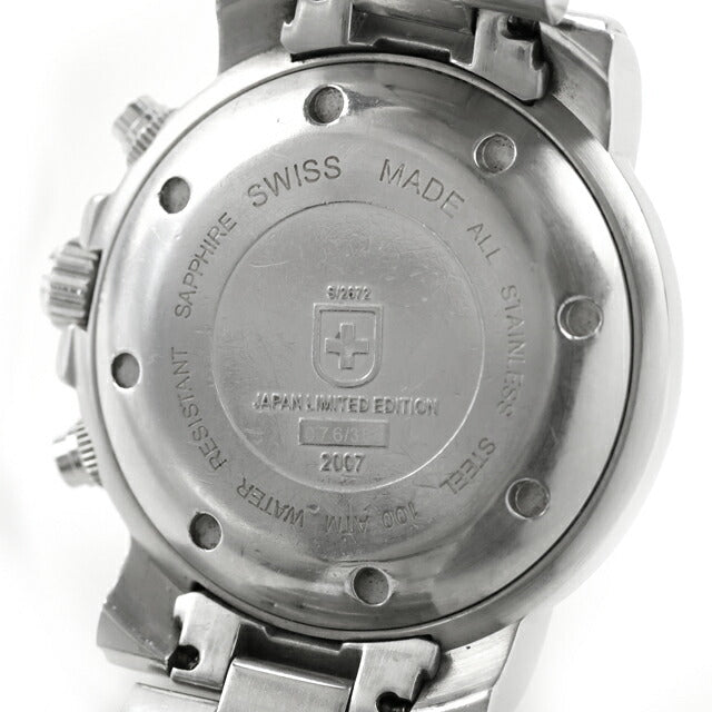 中古 スイスミリタリー SWISS MILITARY シーウルフ1 Seawolf I 1000m クロノグラフ スイス製 アナログ 腕時計 ブランド メンズ ベージュ UW-OTH-00067