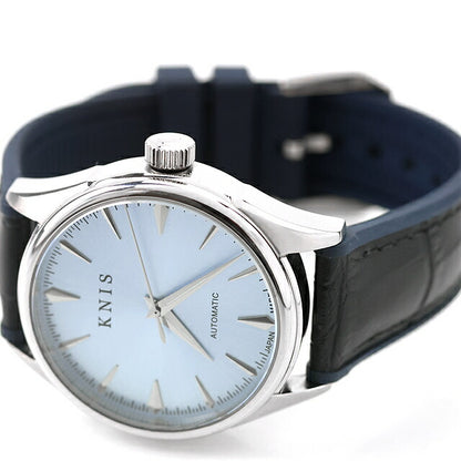 Used Good Condition Varnished KNIS Automatic Sunray Dial Ice Blue Made in Japan MIYOTA Analog Watch Brand Men&
