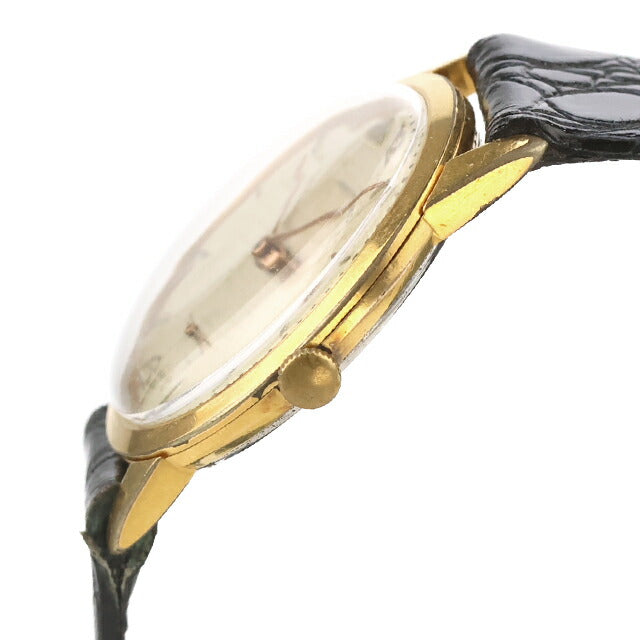中古 モバード MOVADO Cal.125 スモールセコンド 1950年頃 ヴィンテージ Cal.125 アナログ 腕時計 ブランド メンズ シャンパンゴールド ブラック UW-OTH-00072