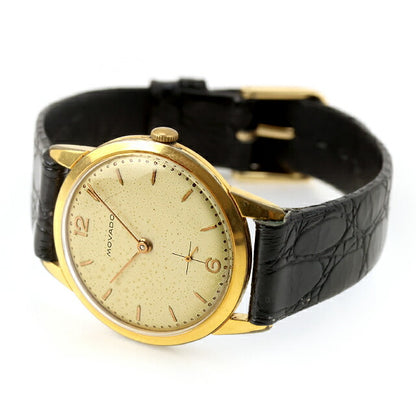 中古 モバード MOVADO Cal.125 スモールセコンド 1950年頃 ヴィンテージ Cal.125 アナログ 腕時計 ブランド メンズ シャンパンゴールド ブラック UW-OTH-00072