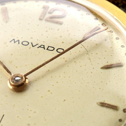 中古 モバード MOVADO Cal.125 スモールセコンド 1950年頃 ヴィンテージ Cal.125 アナログ 腕時計 ブランド メンズ シャンパンゴールド ブラック UW-OTH-00072