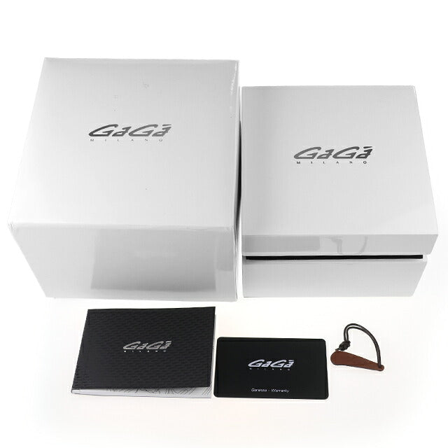 中古 ガガミラノ GaGa MILANO マヌアーレ スリム 46mm クオーツ ミラネーゼブレス 5080 アナログ 腕時計 ブランド メンズ シルバー UW-OTH-00075
