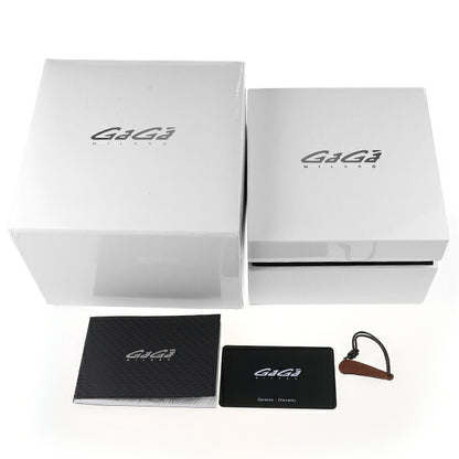 中古 ガガミラノ GaGa MILANO マヌアーレ スリム 46mm クオーツ ミラネーゼブレス 5080 アナログ 腕時計 ブランド メンズ シルバー UW-OTH-00075