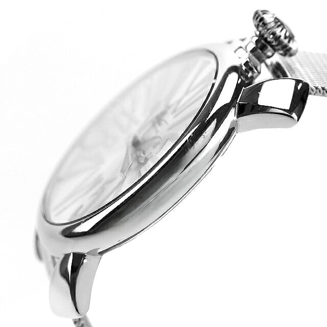 中古 ガガミラノ GaGa MILANO マヌアーレ スリム 46mm クオーツ ミラネーゼブレス 5080 アナログ 腕時計 ブランド メンズ シルバー UW-OTH-00075
