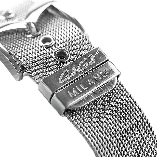 中古 ガガミラノ GaGa MILANO マヌアーレ スリム 46mm クオーツ ミラネーゼブレス 5080 アナログ 腕時計 ブランド メンズ シルバー UW-OTH-00075