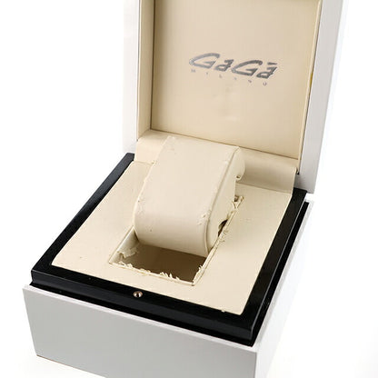 中古 ガガミラノ GaGa MILANO マヌアーレ スリム 46mm クオーツ ミラネーゼブレス 5080 アナログ 腕時計 ブランド メンズ シルバー UW-OTH-00075