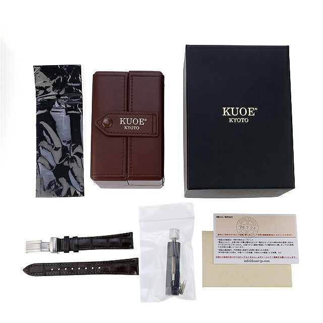 中古 美品 クオ KUOE ROYAL SMITH 90-010 自動巻き アイボリー×シボ加工ダイヤル rs90010-iv-grainy アナログ 腕時計 ブランド メンズ アイボリー UW-OTH-00076