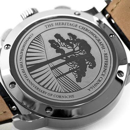 中古 美品 コーニッシュ CORNICHE ヘリテージ クロノグラフ サファイアガラス TMI VK64 メカクォーツ CW-HC-SWB アナログ 腕時計 ブランド メンズ UW-OTH-00077