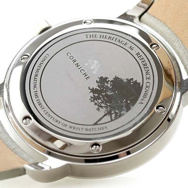 中古 美品 コーニッシュ CORNICHE ヘリテージ 36 サファイアガラス 薄型 MIYOTA 2025 CW-H36-SGG アナログ 腕時計 ブランド メンズ グレー UW-OTH-00078