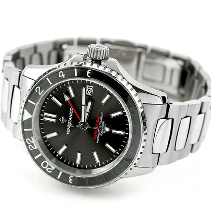 中古 美品 ヴェネチアニコ Venezianico NEREIDE GMT 39mm 自動巻き TMI NH34A 3521501C アナログ 腕時計 ブランド メンズ グレー UW-OTH-00079
