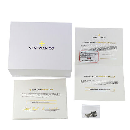 中古 美品 ヴェネチアニコ Venezianico NEREIDE GMT 39mm 自動巻き TMI NH34A 3521501C アナログ 腕時計 ブランド メンズ グレー UW-OTH-00079