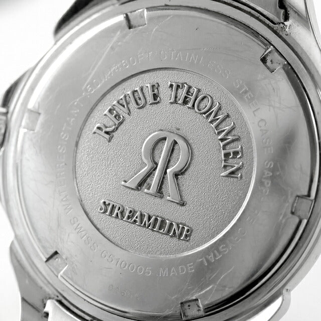 二手 REVUE THOMMEN Streamline 6510005 薄石英瑞士制造 6510005 模拟手表品牌男士香槟金 UW-OTH-00082