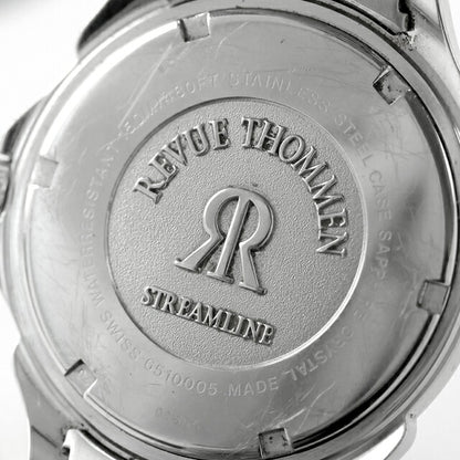 二手 REVUE THOMMEN Streamline 6510005 薄石英瑞士制造 6510005 模拟手表品牌男士香槟金 UW-OTH-00082