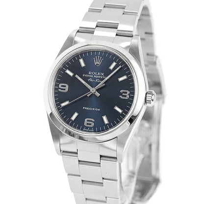 中古 美品 ロレックス ROLEX エアキング 369 アラビア Aシリアル A番 1998年 1999年 アナログ 腕時計 ブランド メンズ ネイビー UW-RX-AK-00001